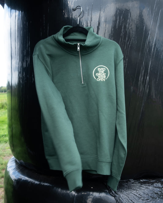 Zip sweater - Into The Great Wide Open, blauw & groen