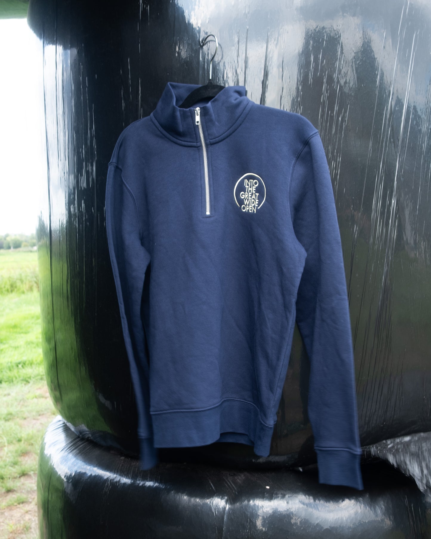 Zip sweater - Into The Great Wide Open, blauw & groen